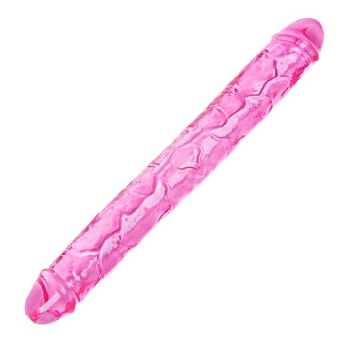 13.3 * 1.5 inches Long Realistic Dildo with Veins and Glans Double Sided Dildo Double End Big Dildo Perfect for Beginner Women and Lesbian Couples Cute Double Anal Dildo(Rose)