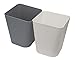 Feiupe 1.6 Gallon Small Trash Can Wastebasket for Kitchen Office Bathroom,Pack of 2(White+Gray)