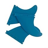Shophubio Juego de aletas de tabla de surf de 3 piezas con núcleo de fibra de vidrio para timón trasero 437, aletas reforzadas de nailon compatibles con tablas de surf (C)