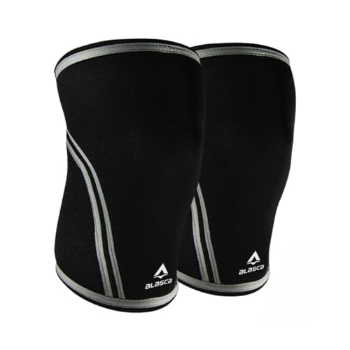 Par de Joelheira IronBrace Alasca - Neoprene 7 mm com costura ultra reforçada Tamanho:XGG;Cor:Preto;Gênero:Unissex