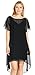 Adrianna Papell Women's Chiffon Overlay Short Dress, Black, X-Large