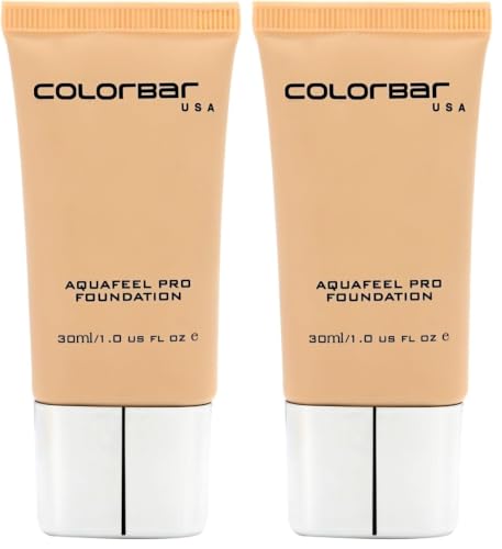 Image of Colorbar Aqua Feel Pro Liquid Foundation Natural Finish Combination, Hazel Latte-003, 30Ml, Light (Pack of 2)