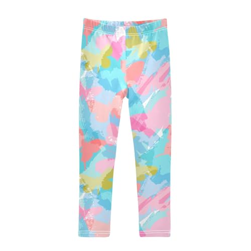 Butterfly Line Girls Leggings,Workout Leggings for Girls Toddler Athletic Leggings Size for 3-10T