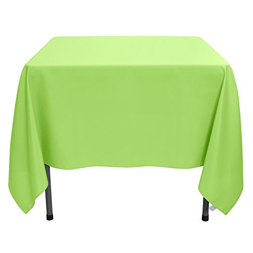 Remedios Square Tablecloth Solid Color Wrinkle-Free Polyester Table Cloth for Indoor and Outdoor Wedding Party Restaurant Banquet Home Dinner (Apple Green, 85x85 inch)