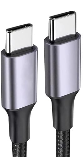 Image of USB-C Charging Cable 6ft Nylon Braided 140W for Surface Laptop 5/6/7 Series, MacBook Pro M3, Galaxy Book4 Edge