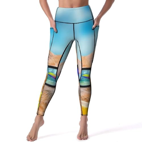 Legging femmes pour jogging et gym pantalon de sport imprimé chiot S