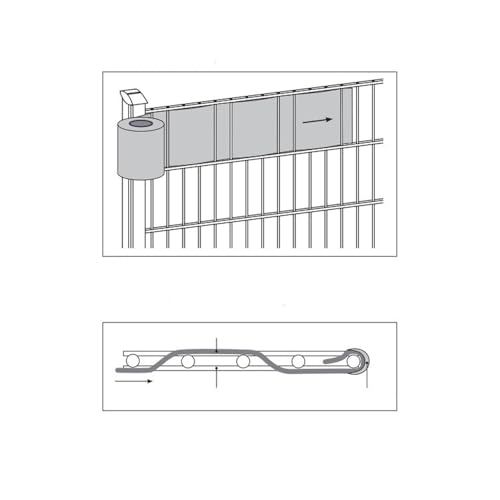 Toilinux.com Brise-Vue en PVC Vert 70 m x 19 cm – Occultant Clôture Jardin 450 g/m² – Pare-Soleil & Coupe-Vent – 70 Clips de Fixation Inclus – Grande Longueur pour Grillage Terrasse Balcon – vue 5
