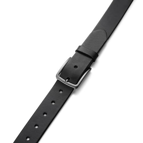 Image of MILORDE Men's Genuine Leather Dress Belt, Handmade, 100% Cow Leather, Fashion & Classic Designs for Work Business and Casual