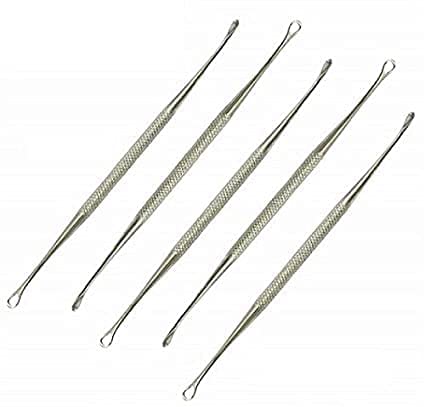 Mediwave Ear Curette Stainless Steel (Pack of 5 Pcs.) Stainless Steel (German Fine Quality)