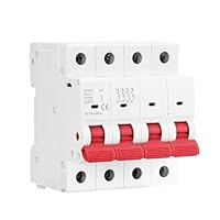 Disjoncteur Miniature 4 Pôles GYM10 - 6A à 63A, Courbe C, 6KA, Avec Indicateur Marche/Arrêt - Approuvé CE, Pour Rail Din