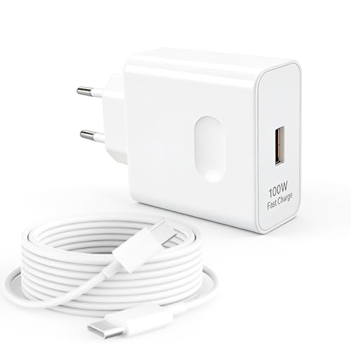 Zosam Supercharge 100W - Cargador compatible con Honor 200 Pro + 400Pro, Magic 7 Pro 7Lite 6Lite 6Pro 200 Lite X6b Pad 9 con 6A Cable USB C 1m