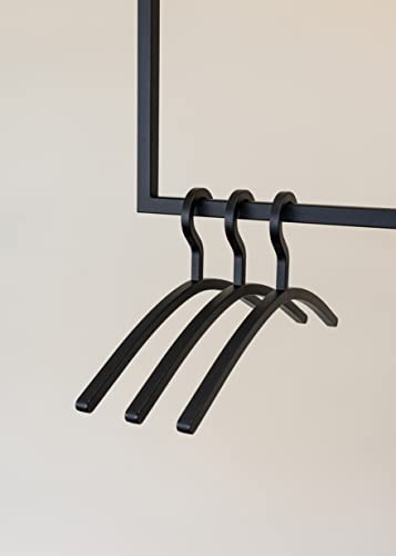 METALLBUDE Carree 6er Set Design Kleiderbügel Schwarz. Aus hochwertigem Kunststoff. Minimalistisch. Modern. Stabil. 6 Stück Cover