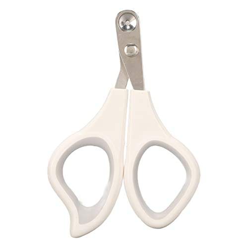 Professional Stainless Steel Pet Nail Clippers for Small to Large Cats, Cat Nail Trimmers with Ergonomic Handle and Blood Line Prevention Design, Gray & White, All Breed & Size Com (Grey White)