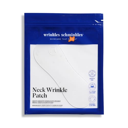Wrinkles Schminkles Neck Wrinkle Patch - Reusable Silicone Smoothing Pads, Sensitively Formulated Wrinkle Patches. Reduce Wrinkles - Innovative Wrinkle Treatment - Targeting Neck Wrinkles (1 Pack)
