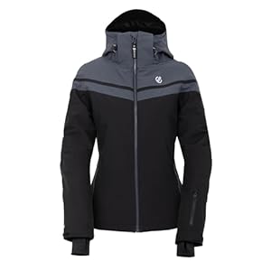 Dare2B Damen Womens Flurry Jacket Skijacke, schwarz grau, 46