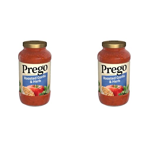 Image of Prego Pasta Sauce, Italian Tomato Sauce with Roasted Garlic & Herbs, 24 oz Jar (Pack of 2)