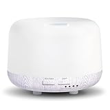SPLITSKY 300ML Essential Oil Diffuser, Cool Mist Air Aromatherapy Oil Diffuser with Remote Control, 8 Hour Quiet Home Diffuser, 7 LED Light Colors, Timer,for Small Rooms Bedrooms.