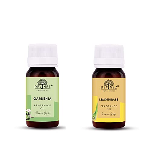 Image of Devinez Gardenia, Lemongrass Aroma Oil for Diffuser /Ultrasonic Aroma Diffuser /Tealight Diffuser /Reed Diffuser, 60ml Each