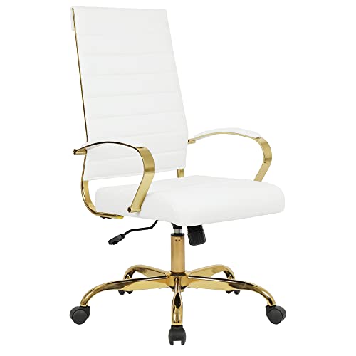 LANDSUN Silla de oficina en casa con respaldo alto, silla...