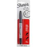 Sharpie Twin-Tip Permanent Marker, Fine/Ultra Fine Point, Black Ink, Pack of 6 – view 6