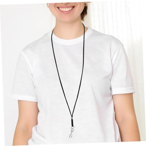 Lanière pour badge noir lot de 100 sangle légère clip rapide