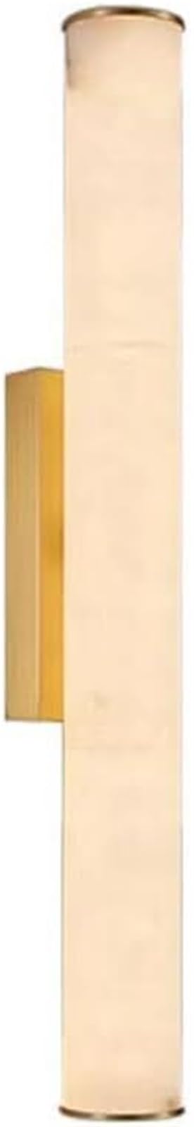 SXSCARKX Wall Light Sconce Spanish Natural Marble Sconces Strip Alabaster All Copper Indoor Lamps for Bedroom Staircase Living Room Corridor