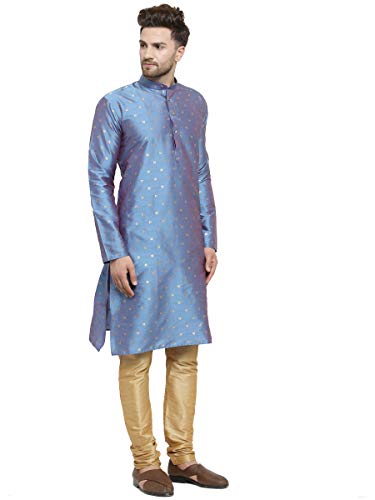 Sojanya (Since 1958 Men'S Silk Blend Kurta & Churidar Pyjama Set4