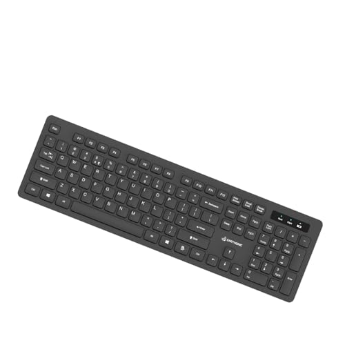 Image of Wireless Keyboard for Laptop, PC & Desktop, Full Size 2.4GHz Slim Wireless Keyboard with Silent Soft Keys, Long Battery Life, Lag-Free Connectivity, Black