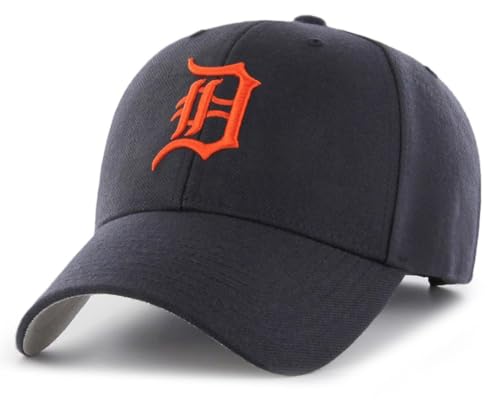 Detroit Baseball Navy Blue Adjustable Cap with Orange Logo