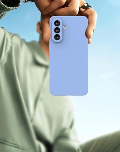 Image of DIZORO Microfiber Candy Case for Samsung M56 / F56 5G Smooth Touch Cushion Liquid Soft Silicone Gel Rubber Phone Cases Non-Slip Full Body Protective Shockproof Back Cover (Carolina), Blue