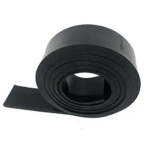 Black Thin Heat Resistant Silicone Rubber Roll Strips High Temp 60A,No Adhesive DIY Gaskets Material, Suitable for Seals, Supports, Pads, Pipeline, Bumpers, Protection,Abrasion (1/8x4
