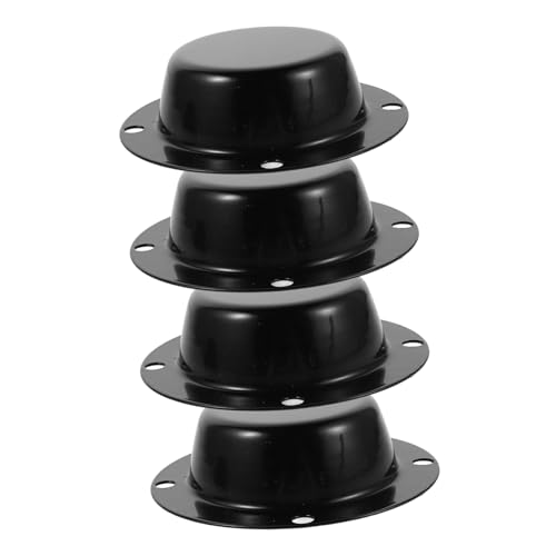 Cache-moyeu de roue centrale voiture noir universel jante lot de 4