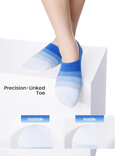 Image of IDEGG No Show Socks Women 10 Pairs Low Cut Anti-Slid Novelty Athletic Casual Invisible Liner Socks