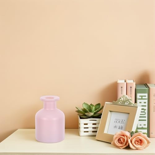 Botellas de difusor de vidrio 2pcs 150ml rosa mate miniatura 7