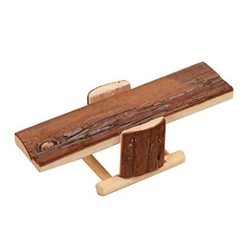iplusmile ハムスター木製シーソー玩具 噛むおちゃ ペット用自然素材 運動促進 ストレス解消 健康維持 小動物用遊具