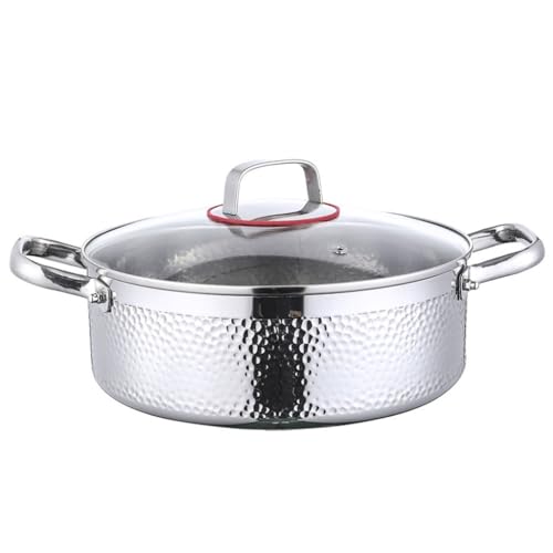 saditesdk Stockpot Stainless Steel Single Soup Pot Household Thickened Double Ear Beef Hot Pot Cooking Noodles Stew Soup Pot Soup Pot