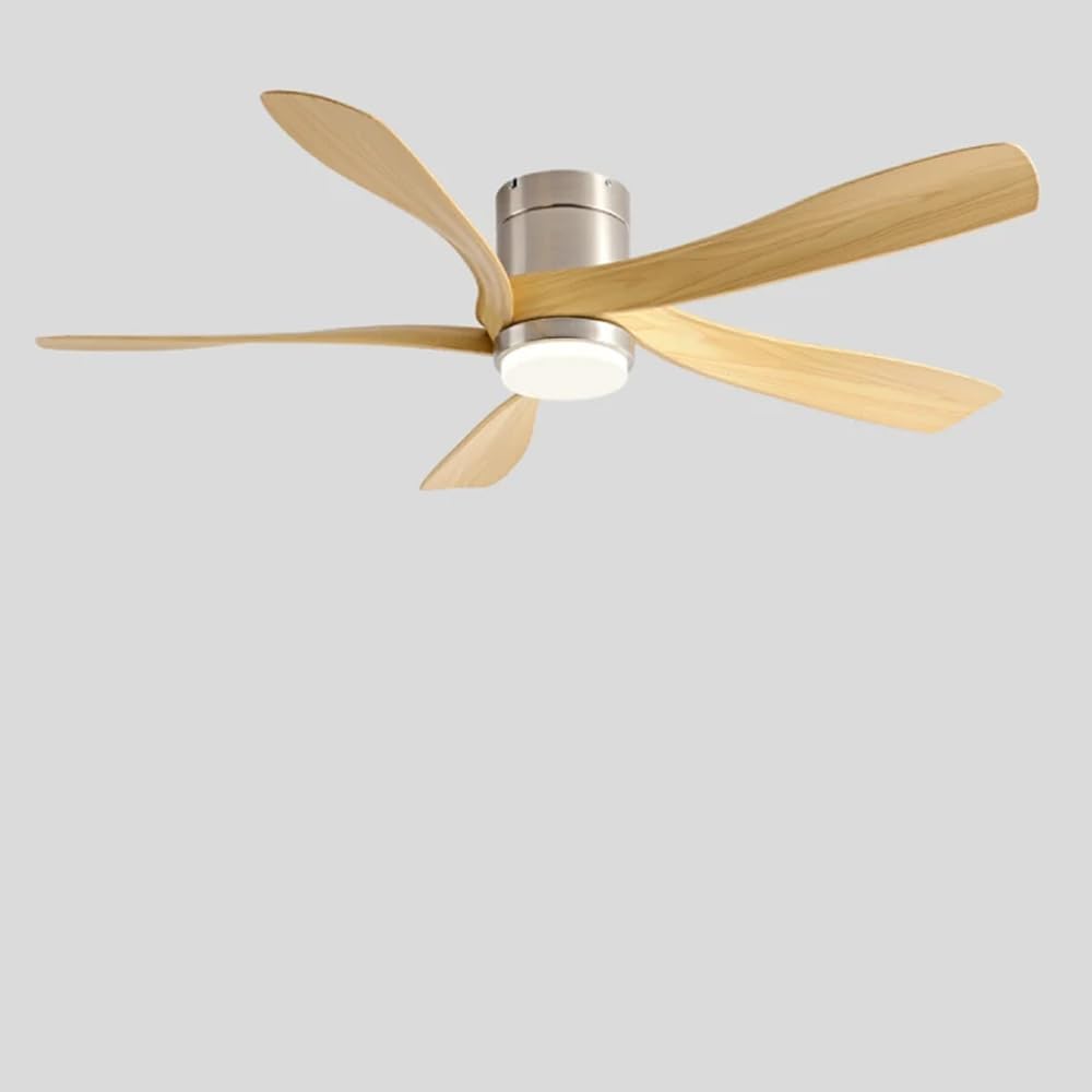 Ceiling Fans With Lights 55 Inch Smart Flush Mount Ceiling Fans With Lights Remote Quiet Low Profile Ceiling Fan Dimmable LED 6-speed Reversible Ceiling Fans Lighting For Living Room Bedroom Patio Fan