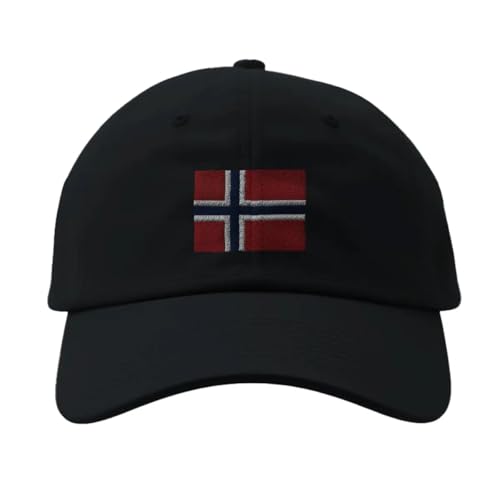 PixelForma Casquette Drapeau de la Norvège Noir