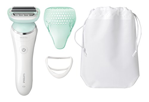 Philips SatinShave BRL160/00 - Afeitadora femenina con dos cuchillas, uso en seco y hmedo, sistema avanzado de afeitado
