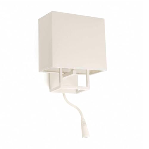 Applique blanche avec lecteur LED liseuse de chevet murale VESPER 29982