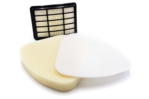 vhbw Vacuum Cleaner Filter Kit Euro-Pro Shark NV355, NV356, NV357, NV360, NV370, NVLFT199, UV440 Like XHF350, XFF350