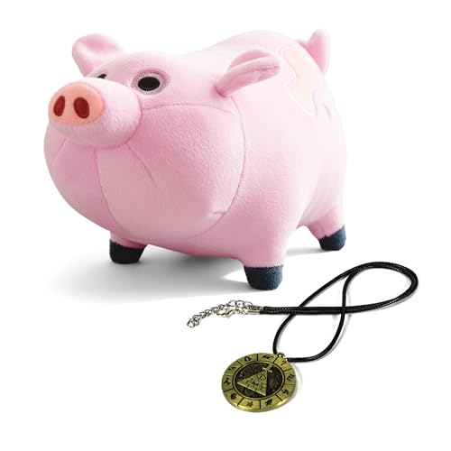VIYRDOK Waddles Plush Gravity Pink Pig with Pendant Cute Merch Animal for Kids Adult Falls Gift Halloween