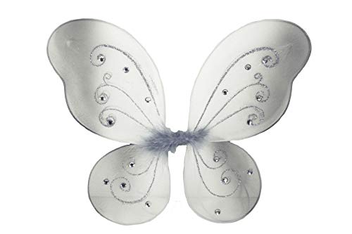 DPC Silver Butterfly Fairy Costume Wings 17