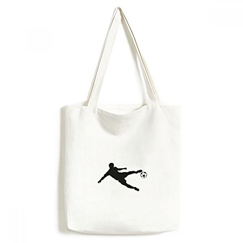 Sac fourre-tout en toile football multicolore lavable 33x40cm