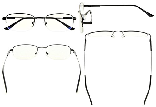 Image of CessBlu Computer Glasses Men Bendable Titanium Reading Eyeglasses Blue Light Filter