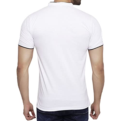Image of Stylish and Handsome Mandarin Collar Half Sleeves T Shirt for Men Combo (Pack of 1)