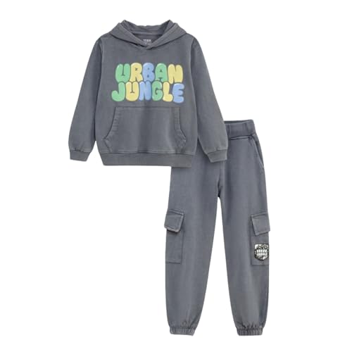 Image of Nap Chief Kids Cotton Printed Co-Ord Set,Unisex Sweatshirt & Joggers Outfit for Boys and Girls Casual Wear