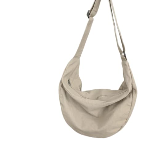 Sac messenger d'étudiant grand format en toile grise à épaule
