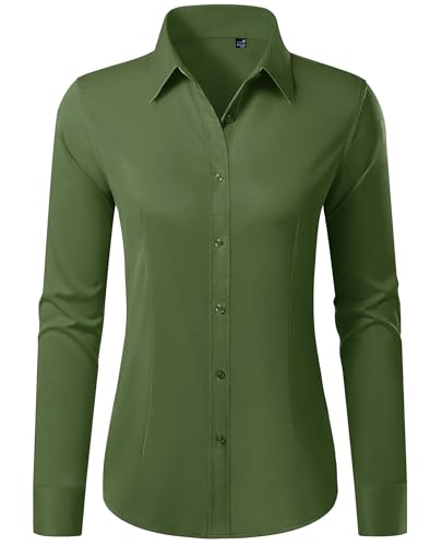 Gleeivy Button Down Shirts for Women Wrinkle Free Dress Shirt