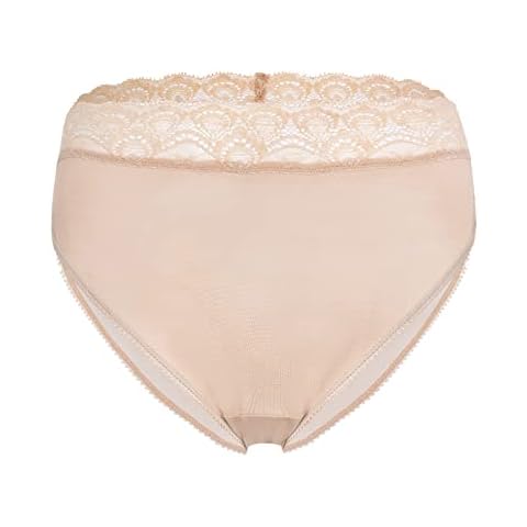 Viamulion Women’s 100% Pure Mulberry Silk Knitting Panties for Women lady Underwear Briefs (1PACK), Latte, XL Cover